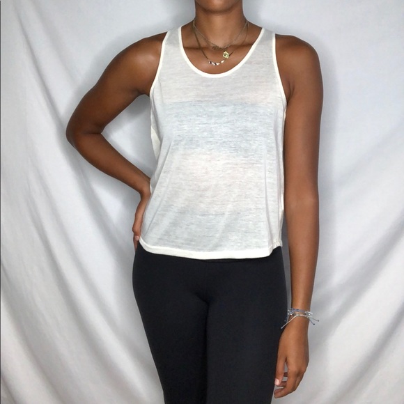 H&M Tank Top cream color cross back S - Picture 2 of 8